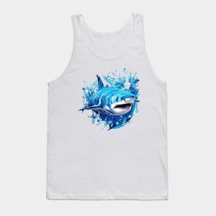 Shark Fish Ocean World Wildlife Wonder Abstract Tank Top